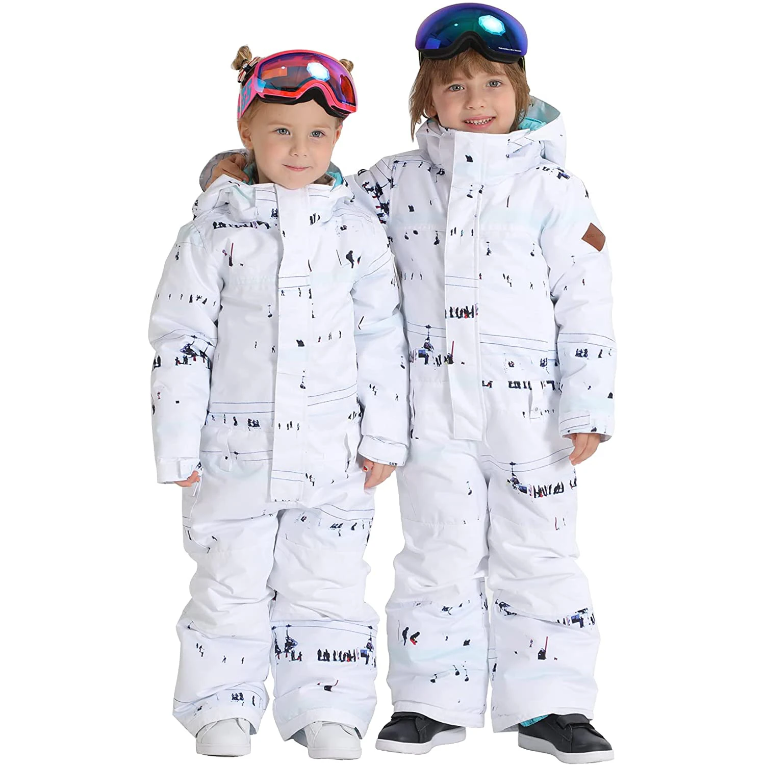Kids Ski Suit  One Piece jacket Waterproof Ski Jumpsuit Coveralls Snowboard Coats  children winter  clothes sports winter jacket