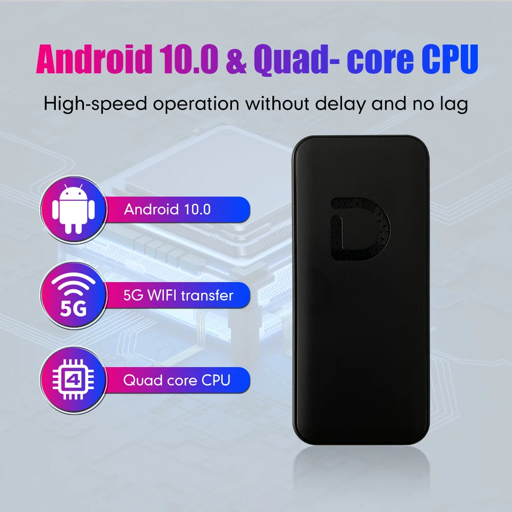 Wired to Wireless Android Auto Carplay AI Box Wireless Android Auto Adapter Carplay Dongle Bluetooth WIFI Plug And Play