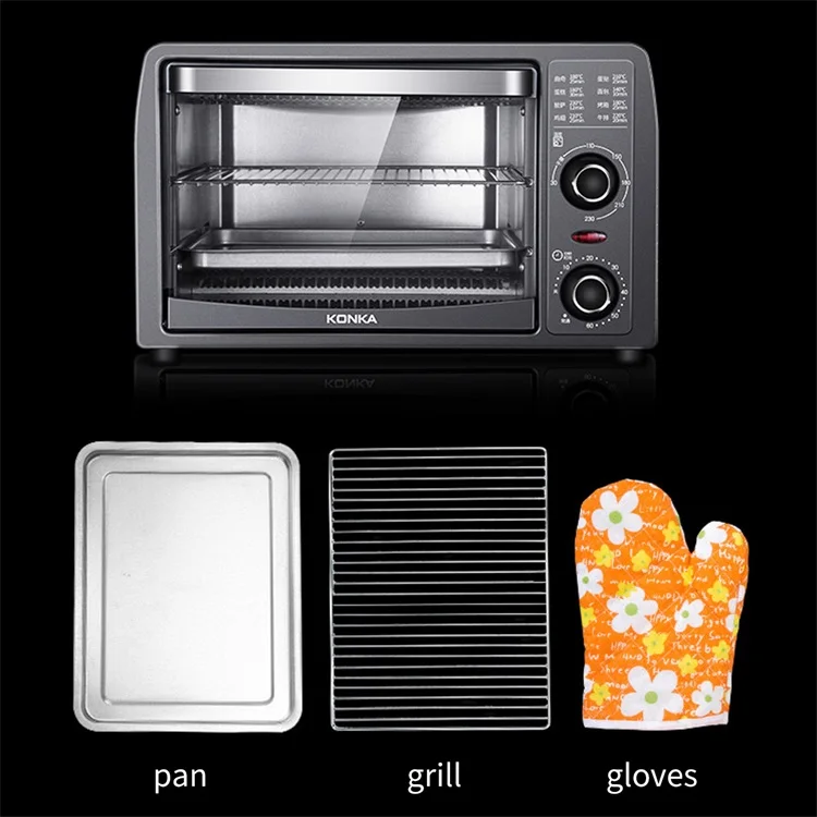 Konka  Household Comercial Baking oven Convection Pizza Stove With Tray Bread Deck Electric Chicken Oven