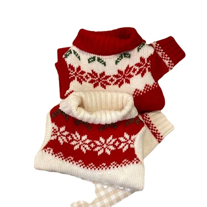 Christmas Knitted Autumn Winter Dog Pet Sweater Dog Clothes