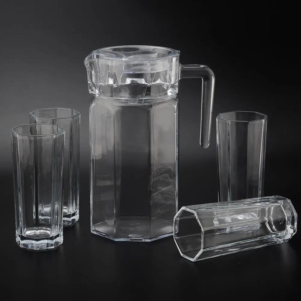 Best selling Wholesale Glass Storage jar Supplies Glass Water Pitcher with Lid Jug with Glass