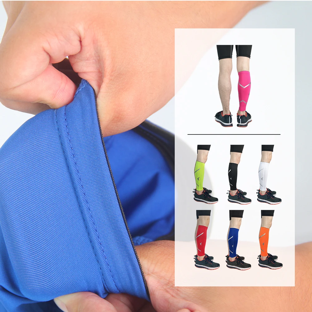 Comfortable Stretch Running Basketball Cycling Long Riding Fitness Exercise Sports Compression Calf Leg Supports Cover Sleeve