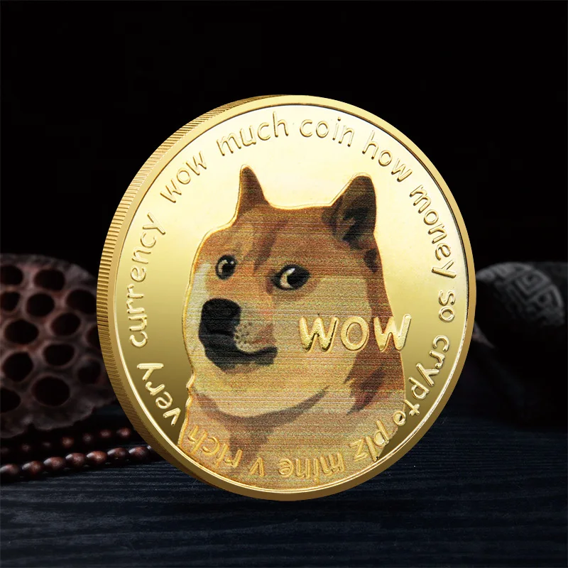  Позолоченная монета Dogecoin Doge Памятная Коллекция биткоинов серебряная криптовалюта на заказ покрытая металлическим искусством
