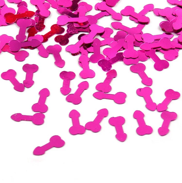 Willy Penis Shape Bachelorette Party Confetti PVC Sequins Colorful Confetti Hen Party Decorations Supplies