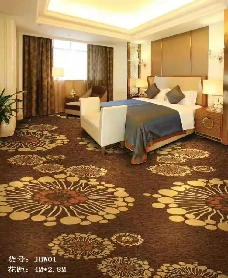  Modern Design Decorative Flooring Nylon Printed Carpet Custom Pattern Hotel