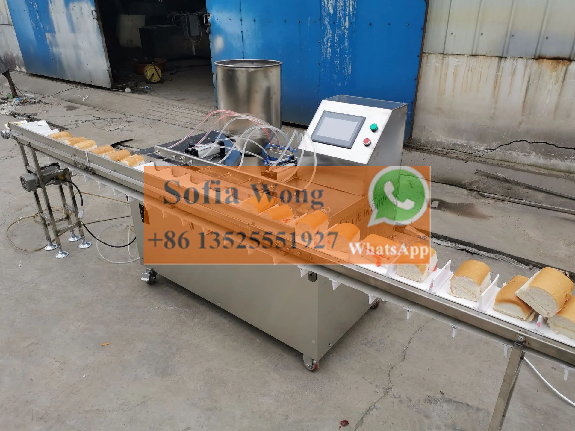 Stainless Steel croissant Bread Filling Stuffed Machine Cream Cake Pastry Bread Stuff filled croissant injection machine