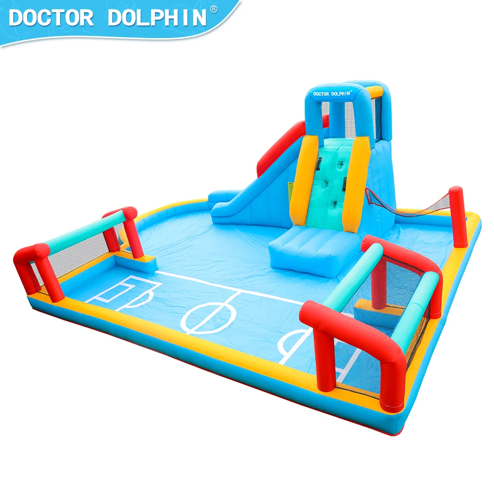 Doctor Dolphin EN71 kids jumping slide water castle Inflatable Bounce castle Commercial Inflatable Bouncy House