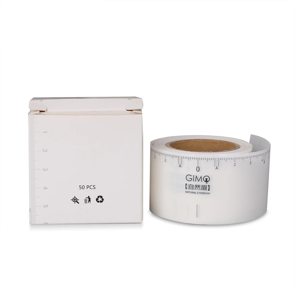 Transparent Disposable Brow Mapping Stickers Stencil Microblading Disposable Eyebrow Ruler Sticker for Tattoo Supply