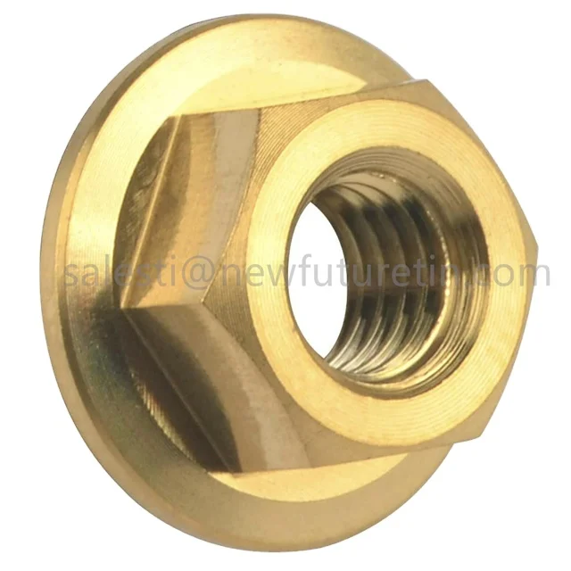 China Factory Supply Titanium  M5 M6 M8 M10 M12 M14 M16 DIN6923 Titanium Nut Bolt