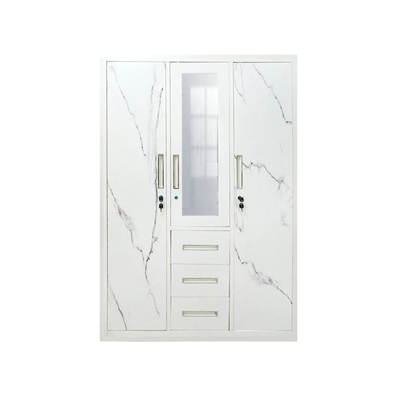 Factory direct sales 3 Door Wardrobe Metal three door metal wardrobe support customization metal wardrobe closet  in stock