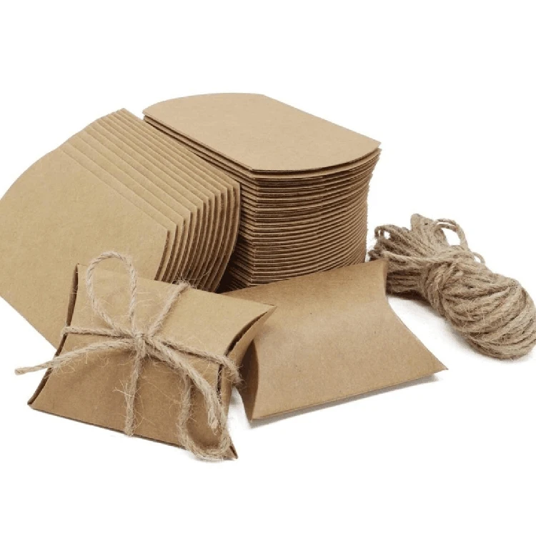 Factory wholesale good price kraft paper pillow boxes packaging
