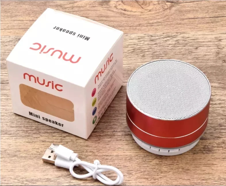 Outdoor portable colorful led mini metal speakers stereo waterproof Wireless tooth Speaker support Mic TF card FM radio AUX