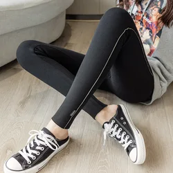 2022 New Leggings Personalized Outer Wear Thread Green Velvet Thick Warm Pants Ankle Length Cotton Trousers for Women