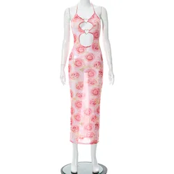 Printed Night Dresses Summer Apparel 2022 Knitted Ribbed Outfit Wrap Bodycon Sexy Spaghetti Strap Sweater Dress Women Clothing