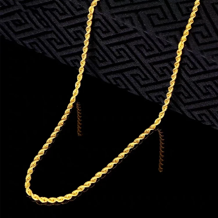 925 Jewellery Rope Chain 14K 18K Gold Chain Sterling Silver Fashion for Men Custom Logo Pendant Necklaces Zircon Acceptabe
