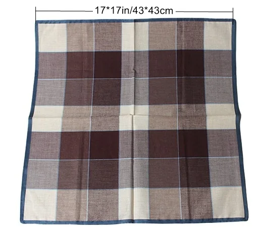 Bulk Wholesale 17*17 Inches Large Hankies with Elegant Pattern Assorted Colors Soft Cotton Handkerchiefs for Men