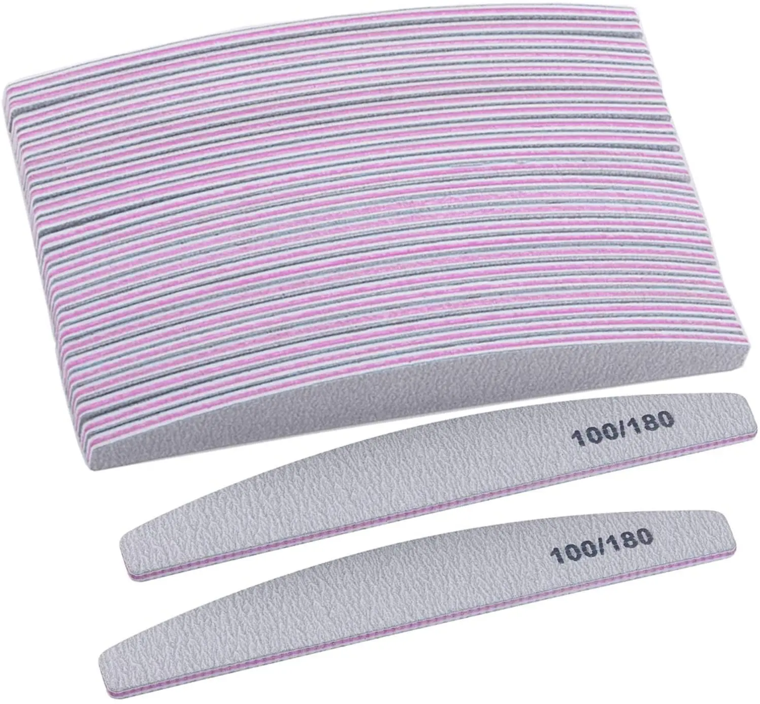 Professional Custom Logo Double-Sided Mini Washable Nail File 100/180 Emery Board Manicure Tools Kits