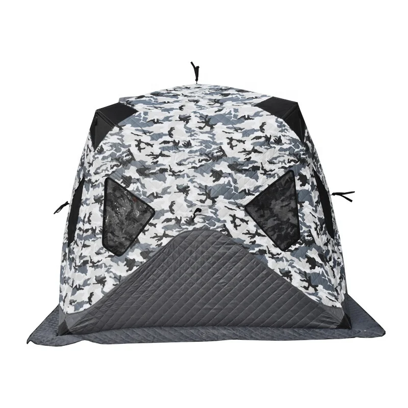 3-4 Person Quick Automatic Warm Camping Sauna Shelter Oxford Fabric Winter Fishing Tent for Ice Cube