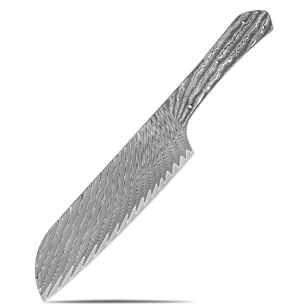 XITUO Дамасская сталь Santoku лезвие ножа пустая полная ручной работы поделки кухонные заготовки острый нож в японском стиле