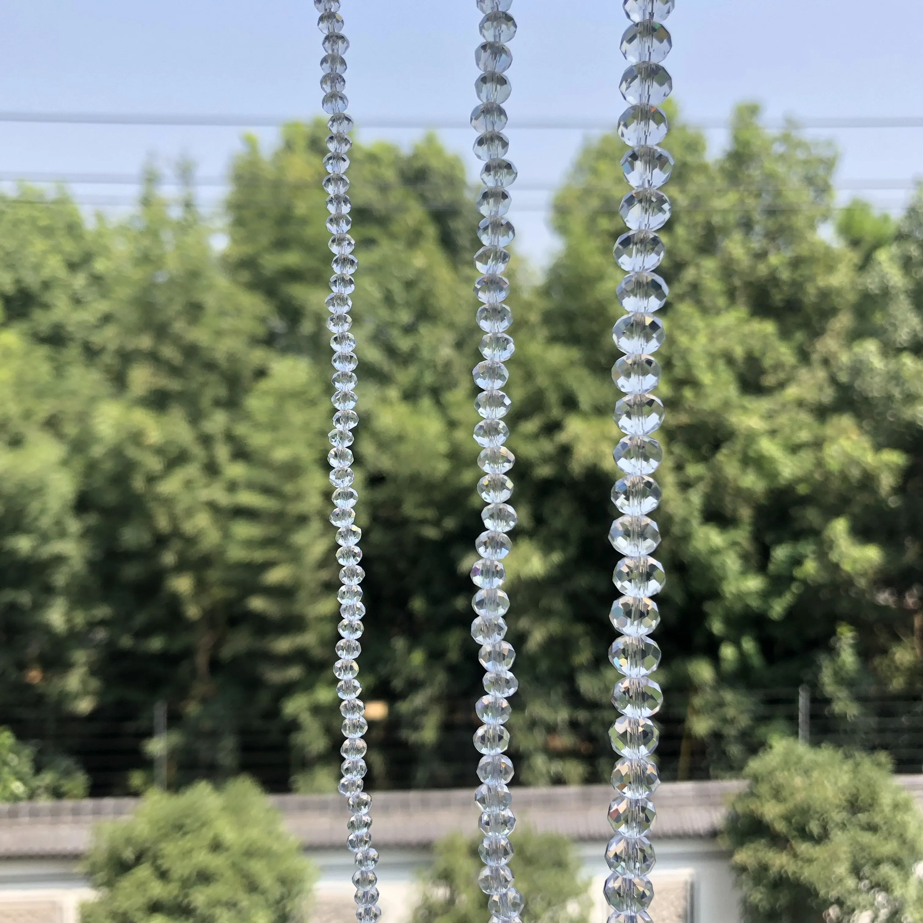 Different sizes of transparent glass earth round crystal beads for jewelry necklaces