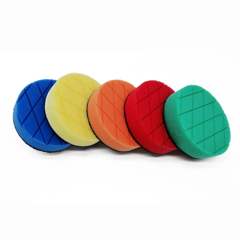 High Quality 4 Inch red diamond sponge pads foam drill sponge buffing pad polishing car pad