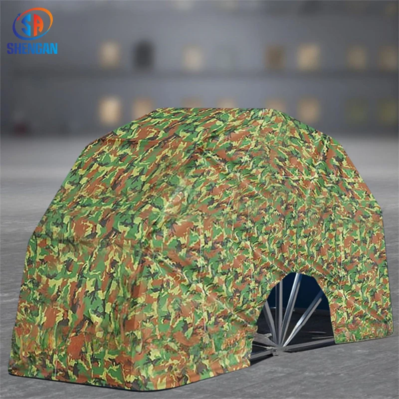 Folding And Retractable Camouflage Square Tube Motorcycle Shed Cover Storage Garage Tent