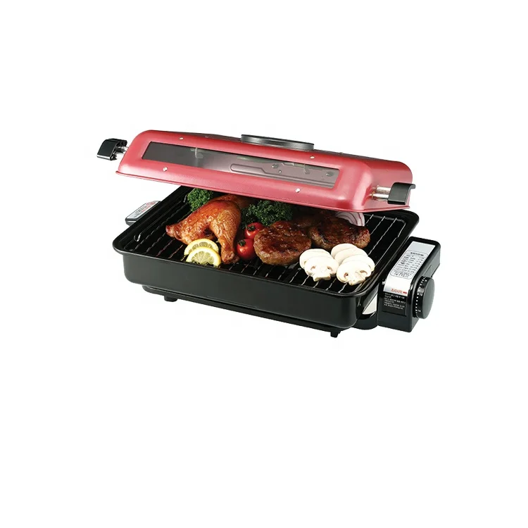 Easily cleaned home 4 person bbq rotisserie indoor multi-functional smokeless barbecue electric grills & electric griddles