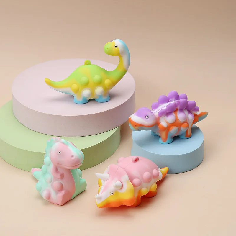 Best Selling Toys 2022 3D Dinosaur Bubble Burst Mini Toys Press Puzzle Toy Silicone Stress Ball