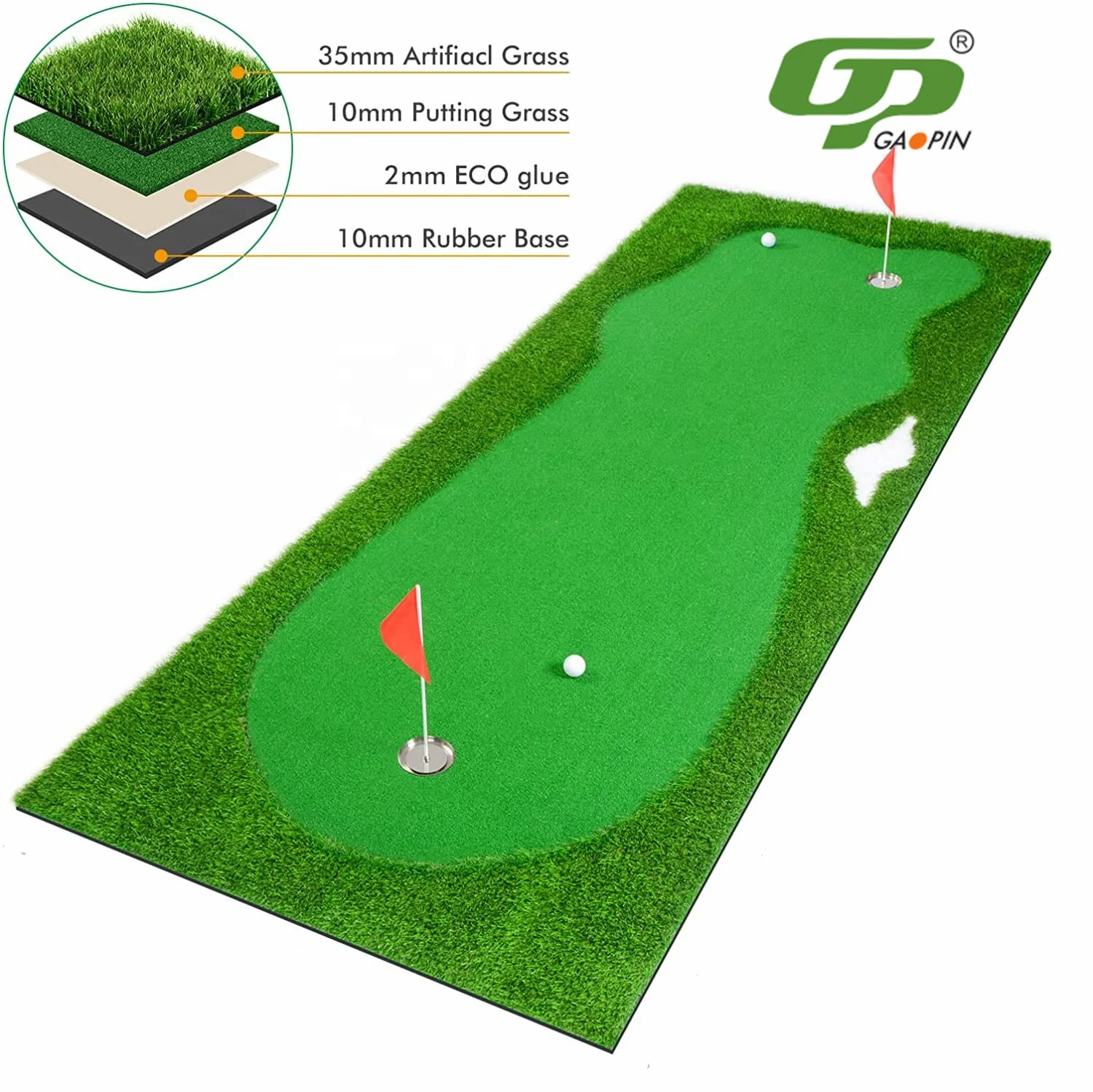 Factory Large Golf Green Golf Putting Green Mat Putting Carpet Mini Golf Course Portable Putting Matt
