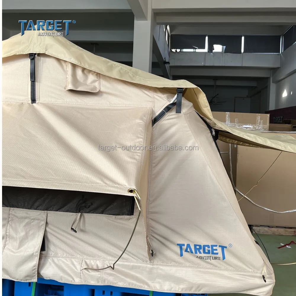 Waterproof Traveling Vehicle Top Roof Tent 260g Canvas Polyester Cotton Tent