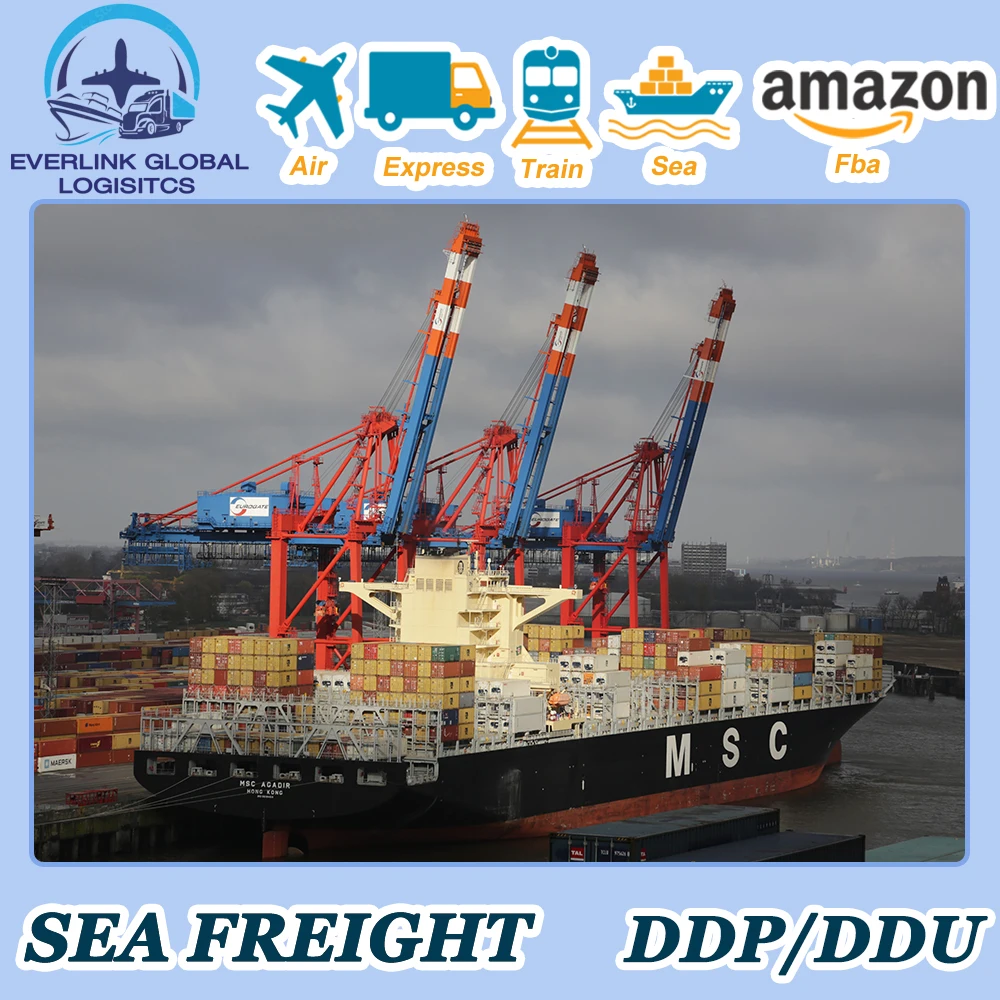 Lcl Fcl Sea Freight Forwarder Rates from China International Cheap 20ft 40ft Transit Time Storage AIR Pcs Feedback Cargo Label