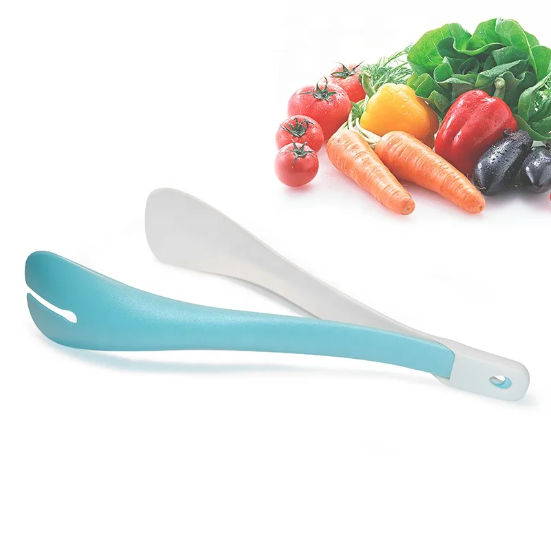Salad Servers Serving Tongs Set Space Saving 2-In-1Salad Fork and Spoon Set