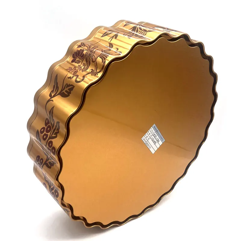 Custom Printed Full Emboss Big Irregular Shape Cookie Chocolate Food Tin Package Can Festival Gift Metal Box