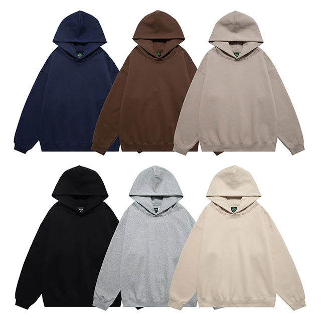 wholesale thicker cotton fleece blank pullover hoodies