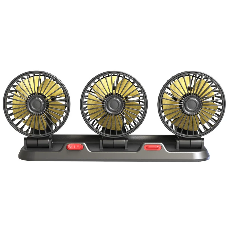 Car fan 24V big truck 12V car general dual-head fan package car cooling fun large wind electric fan