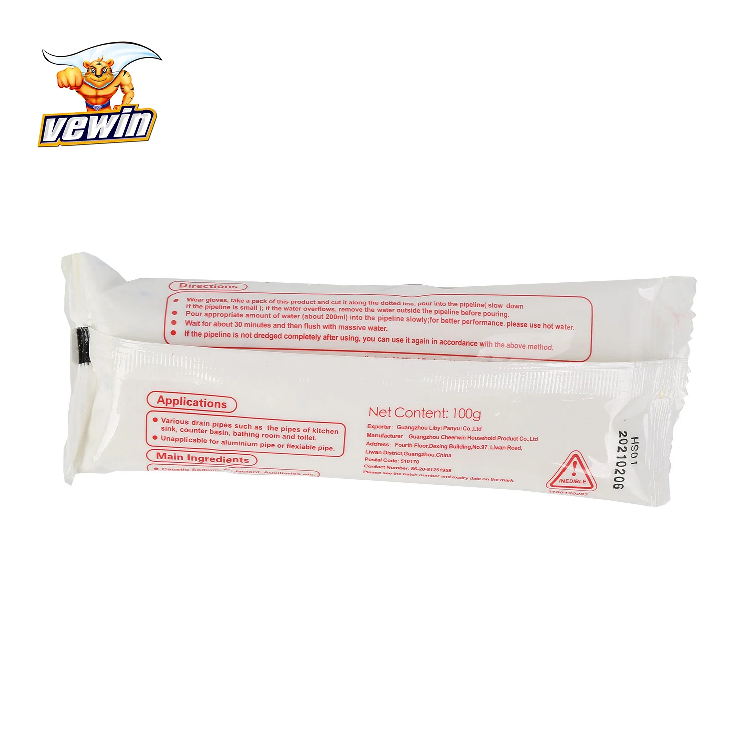 Cleaning Declogger Drain Cleaner Multi-surface Eliminate Odour Drain Cleaner Powder Pipe Cleaner
