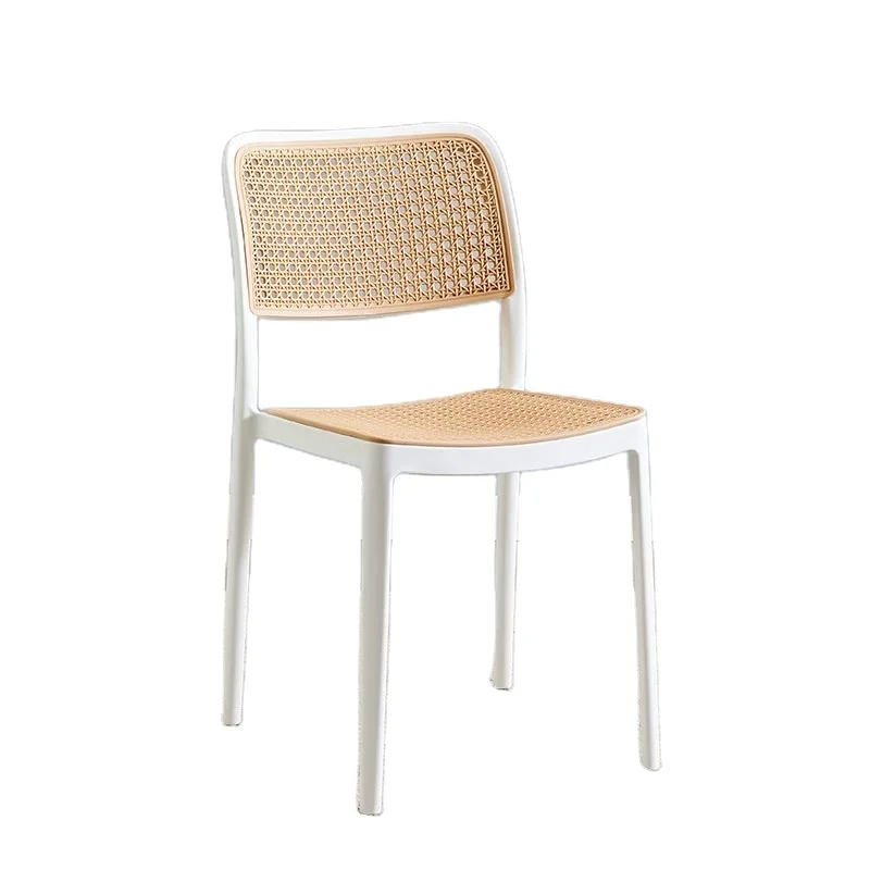 Cheap Plastic rattan dining chair Leisure Nordic simple party chair outdoor restaurant cafe balcony event wedding chairstackable
