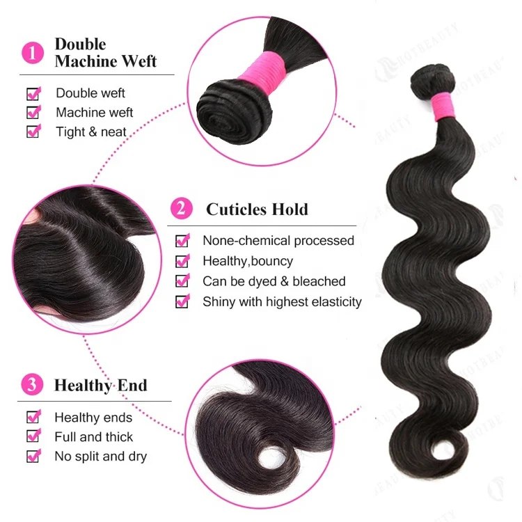 
Hot Beauty Hair 11a Single Donor Raw Virgin Body Wave Bundles Hair Vendors Virgin Brazilian Cuticle Aligned Hair 