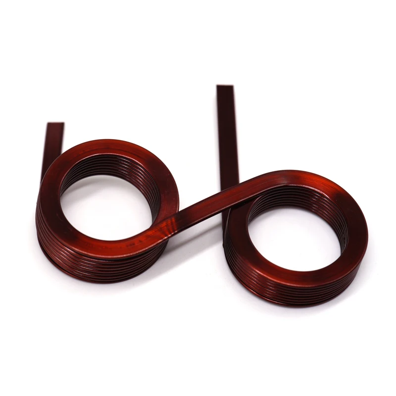 High Quality Customized Two Circles Same Direction Unique Oval Shape Red-brown Copper Inductor With Oval Design Spring