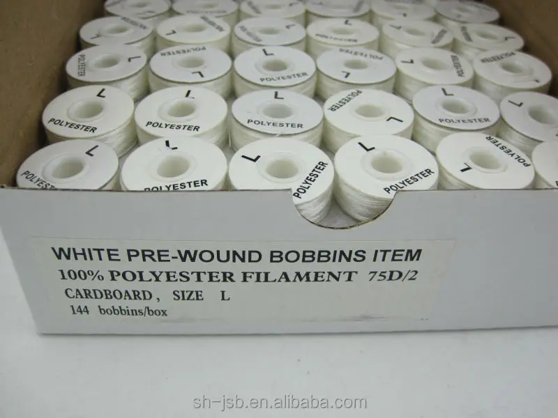 Bobbin thread 70D/2 polyester bobbin thread  size L
