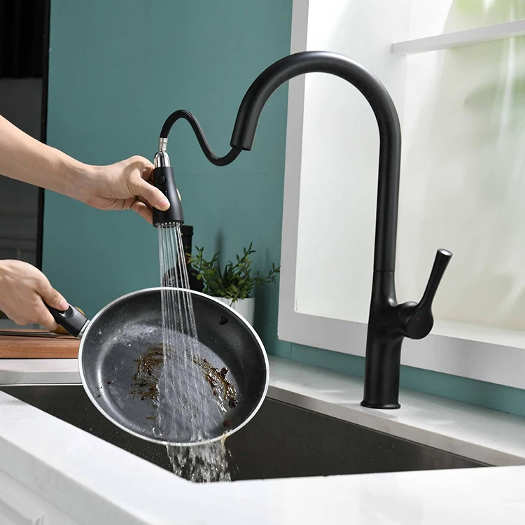 Brass Single Handle Kitchen Cabinets Faucet Mixer Taps for Kitchen Sinks