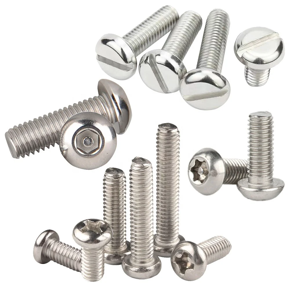 Wholesale screws Din912 M5 M6 M8 m4 x7mm carbon stainless steel zinc smooth button hex socket head cap tornillo bolt screw
