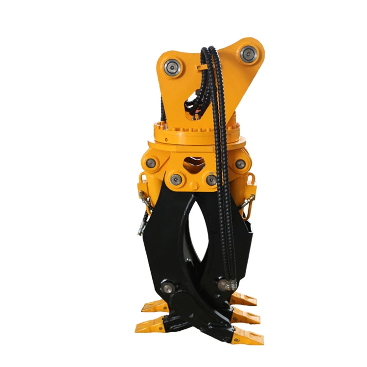 
Site construction mini excavator log rotating grapple hydraulic rotary grab 