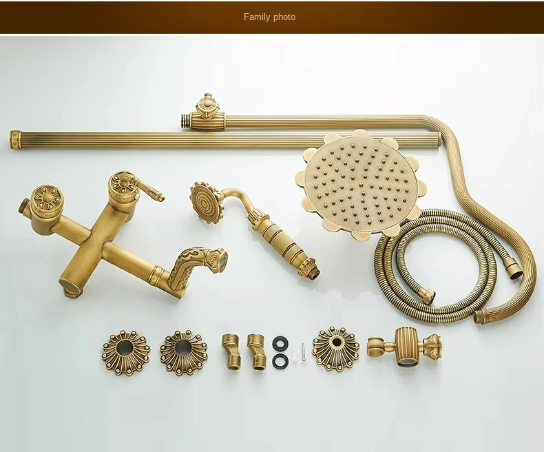 High Quality Faucets Rain Tap Set Luxury Solid Copper Hand Washroom Toilet Bath Bathroom Shower Sets With Head Shower