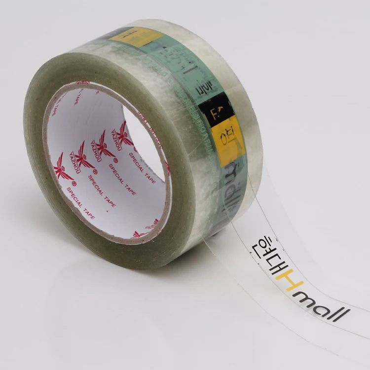 Recyclable print logo bopp adhesive tape jumbo roll packing tapes  for seal cartons