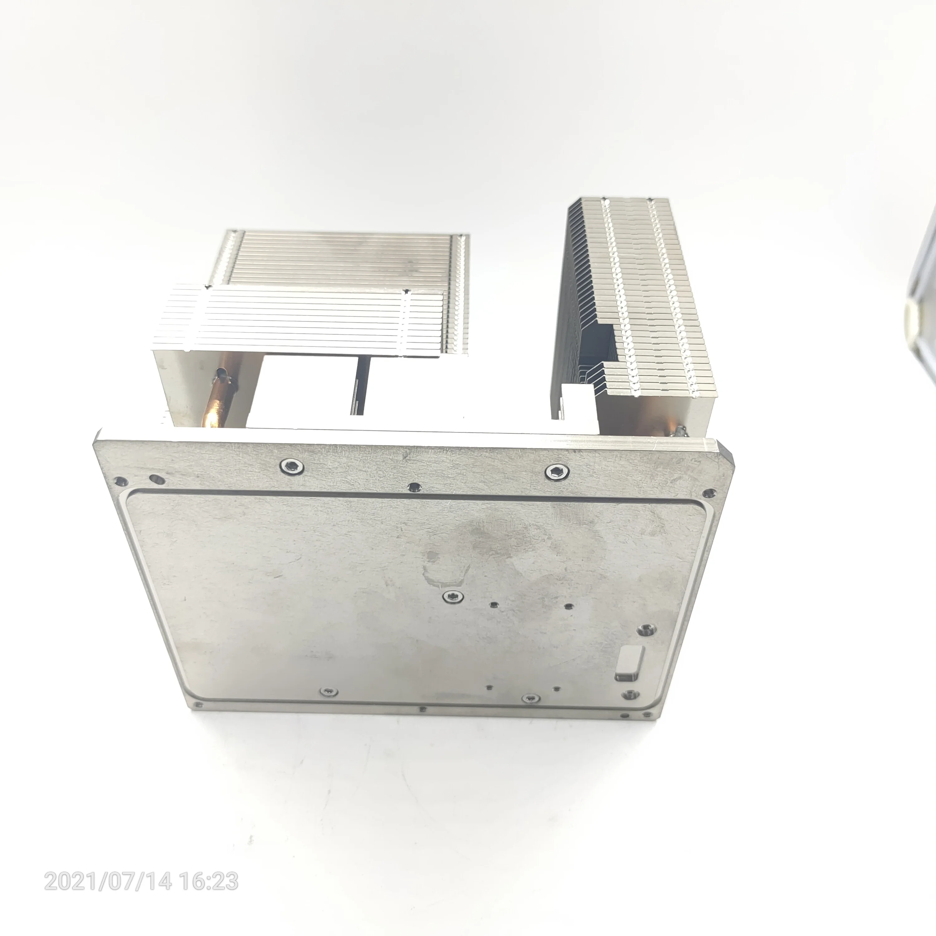 Hongyi Custom design aluminum Projector heatsink copper heat pipe folding zipper fin CPU cooler radiator soldering led heat sink