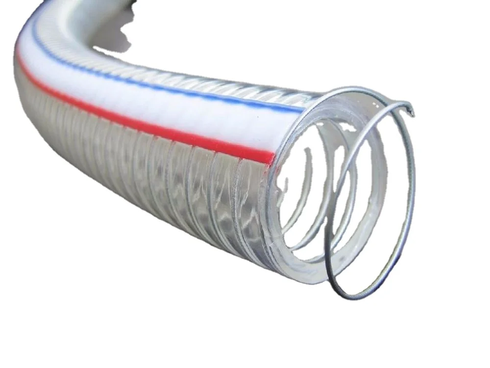 Sprial steel wire strengthen PVC hoses for garden and agriculture irrigation