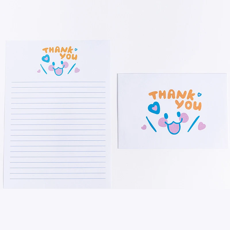 
Thank you Simple Romantic Cute Cartoon Envelope Stationery Set 