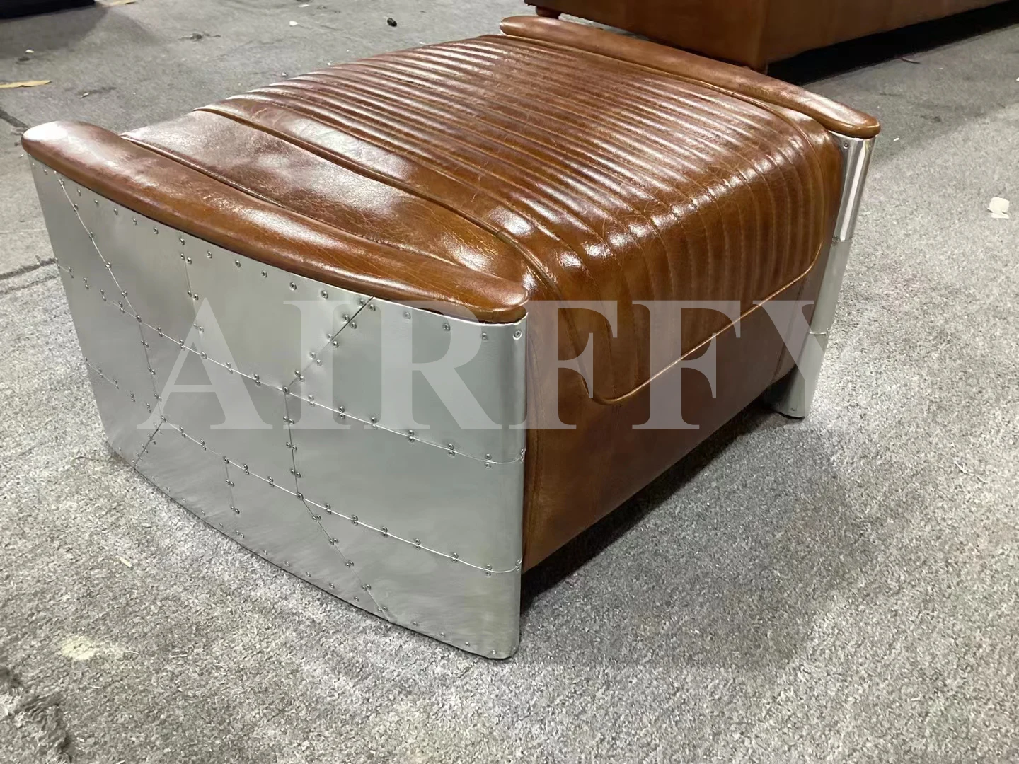 AIRFFY OEM/ODM винтажный Авиатор алюминиевый кожаный чехол кресло для гостиной мебель офиса виллы авиационный дизайн офисный стул