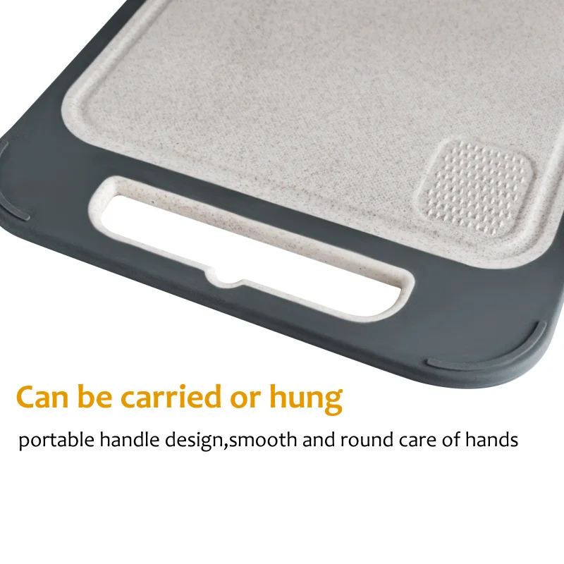 New Design 304 Stainless Steel Wheat Straw Multi-funtion Double Sided Kitchen Chopping Cutting Board